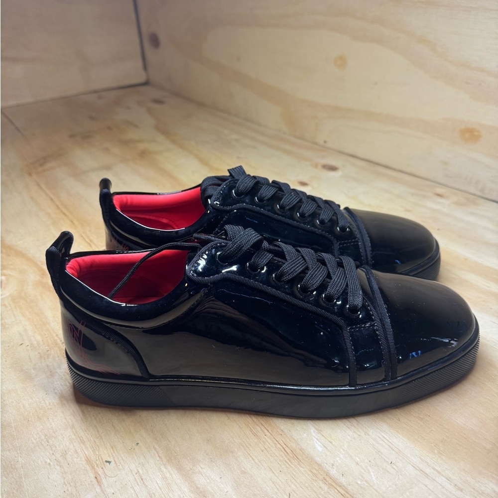 Black Patent Leather Men's Sneakers